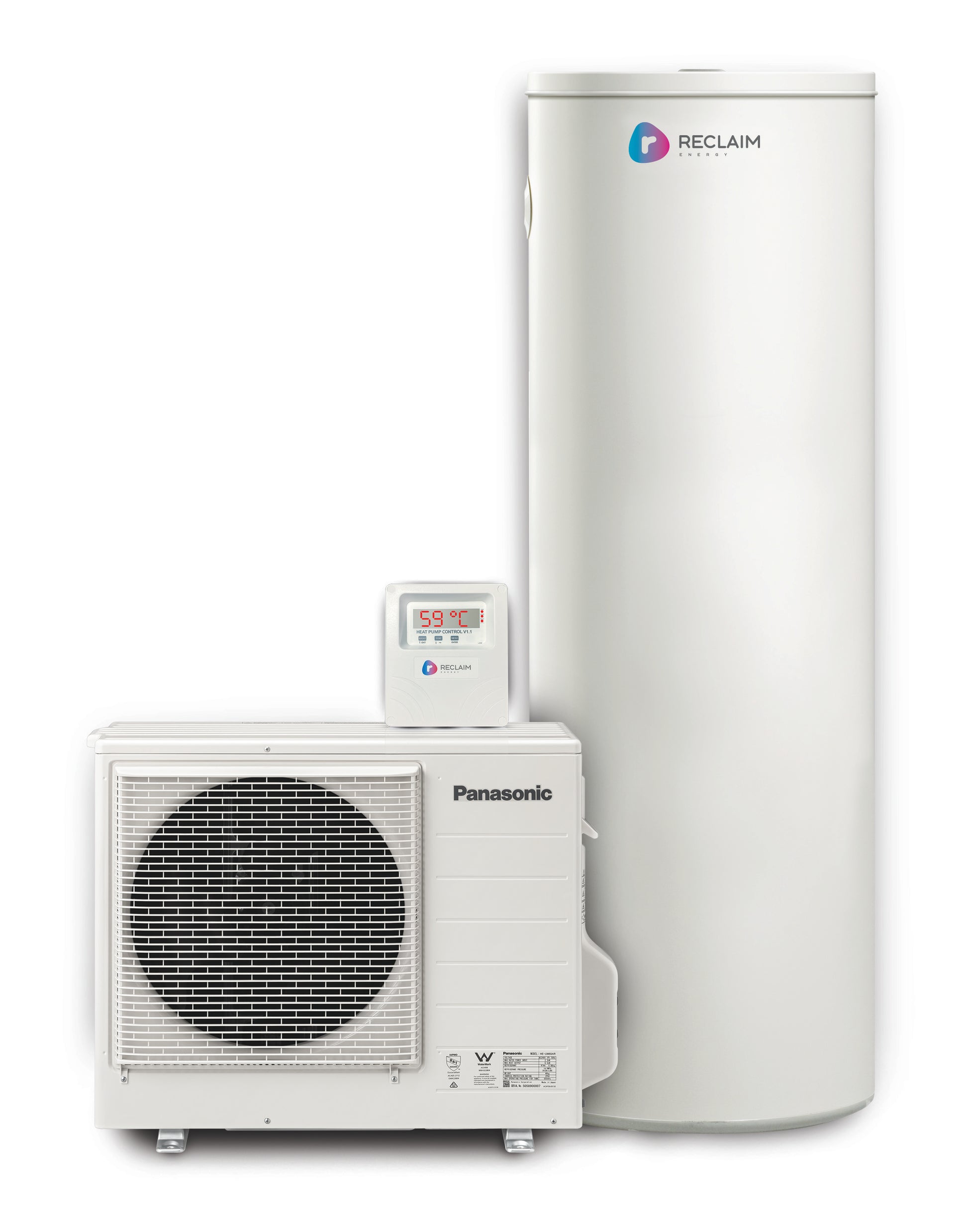Reclaim Energy Panasonic CO2 heat pump hot water system